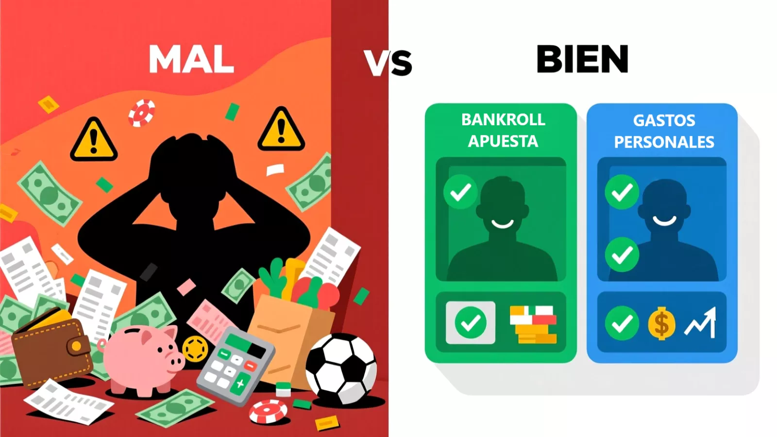 Bankroll dedicado separado de finanzas personales para apuestas deportivas organizadas