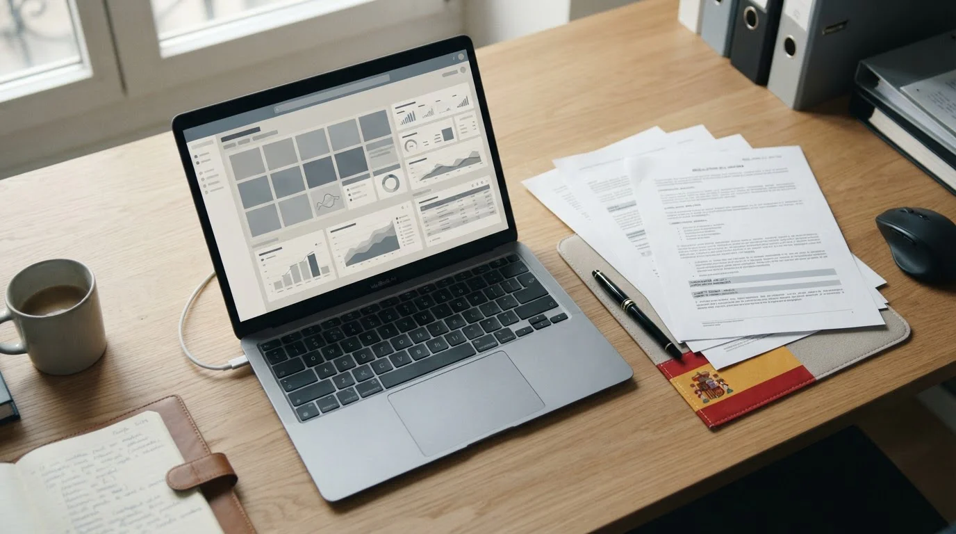 Escena editorial que representa el marco regulatorio de apuestas deportivas legales en España