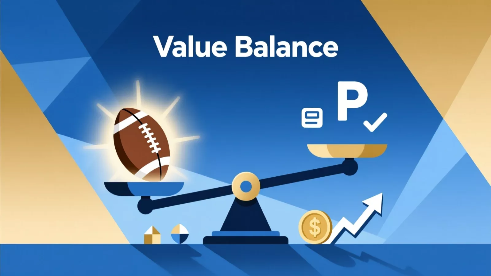 Concepto de valor en apuestas deportivas mostrando equilibrio entre probabilidades y cuotas