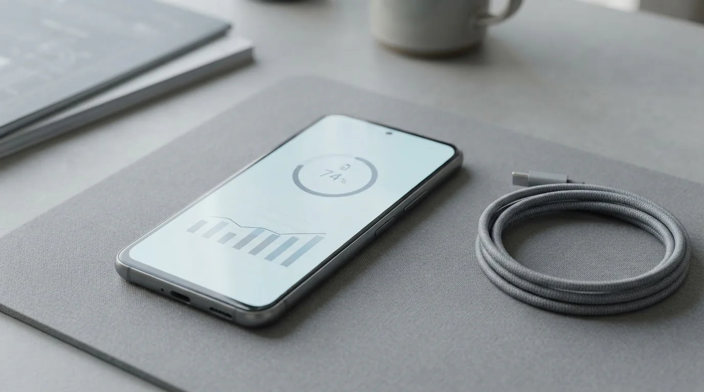 Smartphone mostrando consumo de datos y batería durante apuestas en vivo