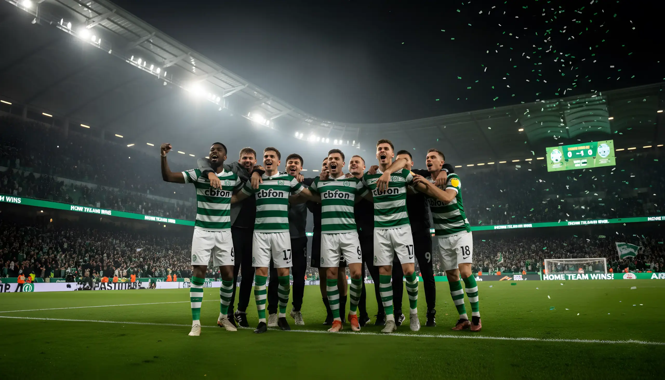 Jugadores del Elche celebrando una victoria en su estadio