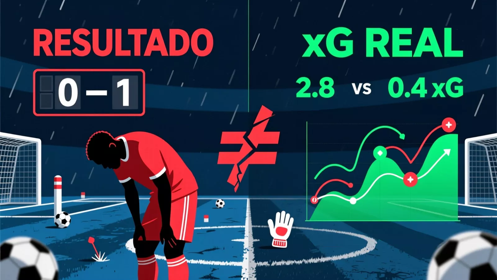 Por qué los goles mienten en fútbol comparado con la realidad del xG y las ocasiones creadas